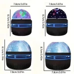 1pc Star Projector, Galaxy Projector, Water Ocean Wave Projector For Bedroom Night Light  Room Decor With 7-Colors Patterns 6