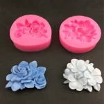 Frangipani Gardenia Flower Silicone Candle Mold DIY Handmade Soap Soy Wax Scented Candle Plaster Ornaments Molds Home Decor 2