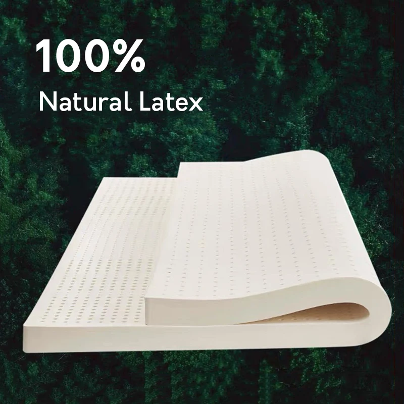 100% Thailand natural latex mattress with cover natural rubber pure mattress 1.5m/1.8m bed thickened home dormitory cushion mats 100% Thailand natural latex mattress with cover natural rubber pure mattress 1.5m/1.8m bed thickened home dormitory cushion mats
