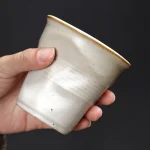 Stoneware Coffee Creative Hand-pinched Pleated Cup Ceramic Latte Cup Espresso Cup Vintage Afternoon Tea Cup 4