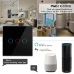 Tuya Smart Life Light Switch WiFi Touch Sensor Smart Switch App Remote Control No Neutral Wire 110V 220V For Alexa Google Home 2