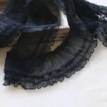 10CM Wide Modern Embroidery Flower Tulle Lace Fabric Trim Ribbon DIY Sewing Ruffle Applique Collar Fringe Wedding Decor 6