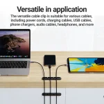 Wholesale Clips Cable Holder for MouseHeadphone Wire Organizer Cable Organizer Silicone USB Cable Winder Desktop Tidy Management 6