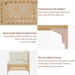 7-Piece Wicker Sectional Patio Set with Large Tempered Glass Coffee Table and Waterproof Cushions 3
