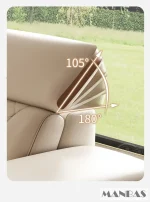 MINGDIBAO Premium Italian Genuine Leather Sofa Set for Living Room with Adjustable Headrests, Bluetooth Speaker, Wireless Charge 5