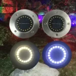 1/4/8Pcs Solar Lights Outdoor 8/20LEDs Disk Underground Lamp Spotlight Buried Solar Light for Home Garden Lawn Yard Decoration 5