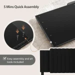 Adjustable Velvet Headboard for Full/Queen/King Beds, Tufted Design with Attachable Frame, Ideal for Bedroom Comfort 6