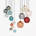 Modern Glass Chandelier Nordic Lustre Led Pendant Light for Living Room Restaurant Classical Colorful Glass Hanging Lamp Fixture 3