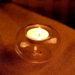 Crystal Glass Candles Hanging Tea Holders Candlestick Wedding Party Dining Home Decor Transparent Candle Stick Romantic Ornament