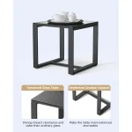 3 Pieces Patio Furniture Set Rocking Bistro Set Outdoor Rattan Conversation with Coffee Table for Garden Balcony Backyard Poolsi 4
