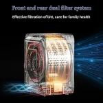 Portable 110V Electric Clothes Dryer with Stainless Steel Tub for Apartments Dorms RVs Grey Compact Laundry Dryer 6