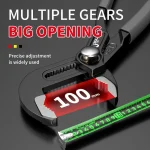 Water Pump Pliers Quick-Release Plumbing Pliers Pipe Wrench Adjustable Water Pipe Clamp Pliers Household Hand Tools Multi-functi 2