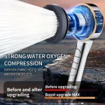1pc Filtered Supercharged Shower Head Four-speed Adjustment With Water Seal Multi-functional Home Shower Bathroom Accessories 3