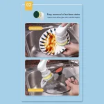 Handheld Scrubber Brush 360 Degree Rotation Electric Brush Cleaner 3 Replaceable Brush Heads Bathroom Kitchen Cleaner 3