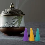 Mixed Natural Reflux Tower Incense Smoke Odor Remover Anxiety Relief Fragrance Incense Cone Meditation Relaxation Aromatherapy 4