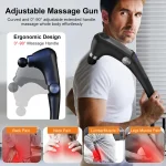Fascia Massage Gun Shoulder Massage Machine Electric Muscle Massager Gun High Frequency Back Waist Neck Body Massage with Handle 2