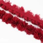 (1 meter) Chiffon lace fabric Webbing Decoration flower gift ribbons crafts Non-woven fabrics base 4
