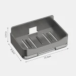Bathroom Soap Holder Free-Punching Wall Mounted Soap Sponge Holder Organizer Double Drainage Soap Dish Bathroom Accessories 6