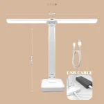 LED Desk Lamp 3 Levels Dimmable Touch Night Light USB Rechargeable Eye Protection Foldable Table Lamp For Bedroom Bedside Desk 5
