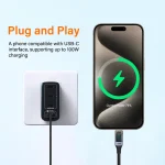 USB C Cable PD 100W Digital Display USB C to C Data Cord 0.5M/1M/2M Quick Charge Type-C Charging Line for Mobile Phone Laptop 4