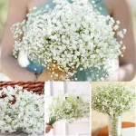 1/3pcs Artificial Flowers Fake Plastic Gypsophila Wedding Bridal Bouquets Accessory Clearance Vase Home Room Decor Diy Gift Yard 6