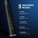 Seago Electric Toothbrush USB Rechargeable Adult 360 Days Long Battery Life IPX7 4 Replacement Heads Travel Box  SG-575 4