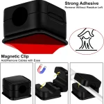 6pcs Magnetic Cable Clips Cable Smooth Adjustable Cord Holder Desktop Cable Clip Management Wire Keeper Cable Organizer Holder 4