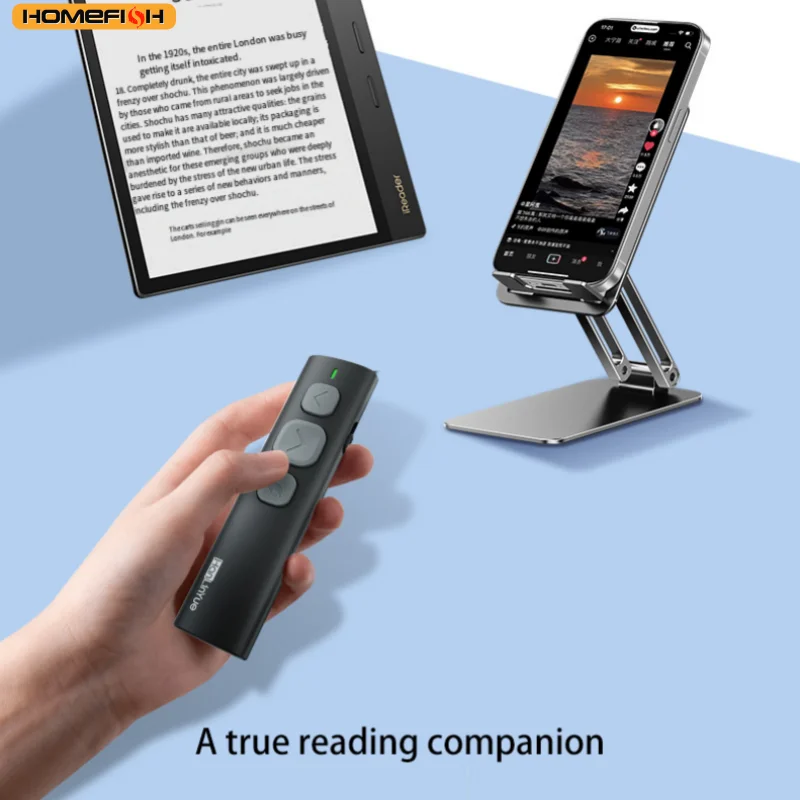 BT Page Turner, e-book reader, smartphone Bluetooth remote control, support for sliding short videos, Android/iOS mobile phones BT Page Turner, e-book reader, smartphone Bluetooth remote control, support for sliding short videos, Android/iOS mobile phones