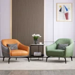Scandinavian light luxury single sofa chair living room home bedroom leisure chair designer fabric sofa lazy small household 5