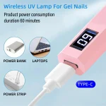 Convenient Handheld Nail Dryer Lamp UV/LED Nail Curing All Gel Polish Nail Art Tool Rechargeabl Nail Lamp 3