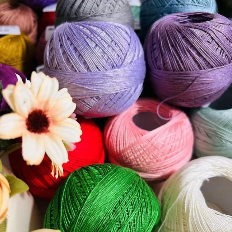 1PC Premium Mercerized Silk Lace Yarn Bundle-Soft, Durable, Vibrant Colors for DIY Knit & Crochet Soft and Suitable for Summer 1PC Premium Mercerized Silk Lace Yarn Bundle-Soft, Durable, Vibrant Colors for DIY Knit & Crochet Soft and Suitable for Summer