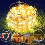 USB Led Fairy Lights Copper Wire String 20M 200LED Holiday Outdoor Lamp Garland For Christmas Tree Wedding Party Decoration 2
