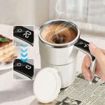 Automatic Stirring Cup Rechargeable Portable Coffee Electric Stirring Stainless Steel Mixer Rotating Magnetic Self Stirring Mugs 3