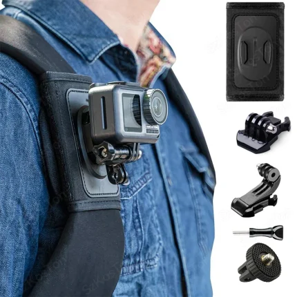 Bag Backpack Shoulder Strap Mount  Strap Holder for GoPro 13 12 11 10 9 DJI Action 6 5 Pro 4 OSMO 360 Insta 360 X5 X4 Accessory