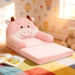 Foldable Kids Sofa Baby Seat Chair Foam Filled Toddler Sleeping Couch Reading Armchair for Reading Relaxing Nursery Bedroom 3