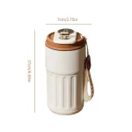 Stainless Steel Insulated Cup Display Temperature Coffee Cup Intelligent Car Mounted Water Cup Gift Drinking Tool 5