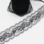 (10 yards/roll) Black lace fabric  ribbon Webbing Decoration Lovely gift packing Material 3