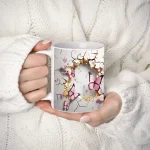 3D Crack In A Wall Butterfly Mug Wrap,Flower Tea Cup Mugs,Ceramic Sublimation Coffee Mugs, 330ML 2
