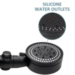 Adjustable High Pressure Shower Head 5 Modes with Hose Water Saving One-Key Stop Spray Nozzle - Bathroom Shower Accessories 5