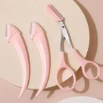 Eyebrow Trimmer Set, Curved Eyebrow Razor, Eyebrow Scissors With Comb, Convenient Easy Beauty Tools For Beginners 2