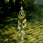 1pc star moon wind chime pendant cross border exclusive crafts garden decoration pendant sun catcher 4