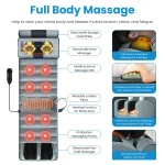 Electric Massage Mattress Vibrating Heating Infrared Massager Cushion For Neck Back Foot Full Body Pain Stress Relief Body Relax 6