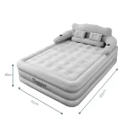 Camping Air bed with Backrest 2 Persons Inflatable Mattress Camping Folding Home Indoor Outdoor Air Cushion 48cm High Bed 2