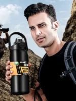 Portable Thermos with Straw 304 Stainless Steel Thermal Mug Tumbler Coffee Cup Sports Vacuum Flasks Cold and Hot Water Bottle 5