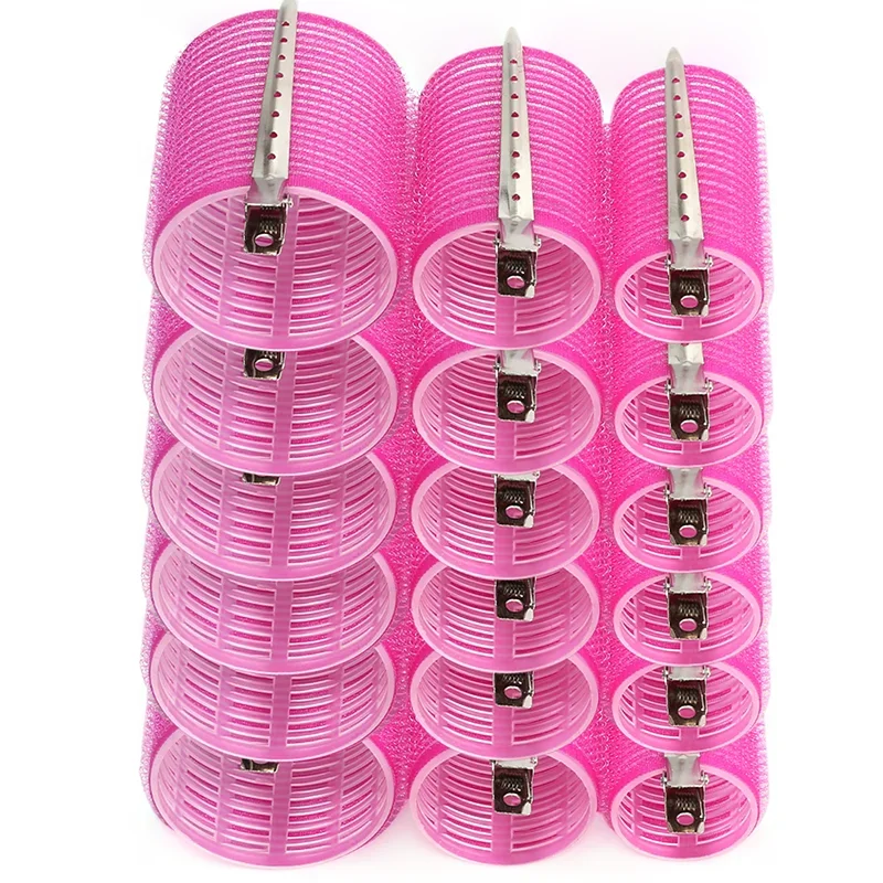 19-35pcs/Set Hair Roller Sets 18pcs Plastic Self Grip Heatless Hair Curlers 3 Sizes Hair Rollers Clips DIY Hairdressing Tools 19-35pcs/Set Hair Roller Sets 18pcs Plastic Self Grip Heatless Hair Curlers 3 Sizes Hair Rollers Clips DIY Hairdressing Tools