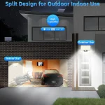 Solar Lights Outdoor 234LED 3 Modes Motion Sensor Flood Lights with Remote IP65 Waterproof Security Solar Lights for Outside 2