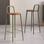 Nordic designer bar chair modern simple luxury wrought iron back bar chair net Berry Bros. & Rudd outdoor high stool