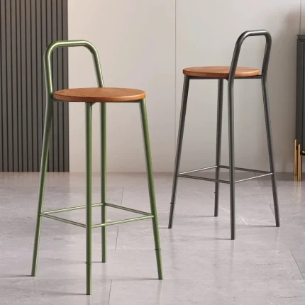 Nordic designer bar chair modern simple luxury wrought iron back bar chair net Berry Bros. & Rudd outdoor high stool