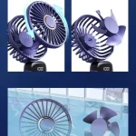 Portable Handheld Personal Rechargeable Fan LED Digital Display 90°Adjustable  Rechargeable Fan , 5 Speed Wind Mini Aromatherapy 3