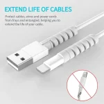10PCs Cable Protector cover silicone bobbin winder for iPhone 13 Samsung S21 Xiaomi Poco cable charger cable cord organizer clip 4